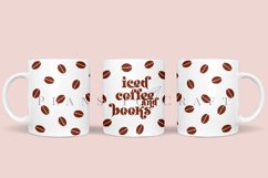 iced coffee and books coffee mug sublimation wrap glass mug wrap svg presized for 11oz and 15oz glass ready to cut and sublimation files