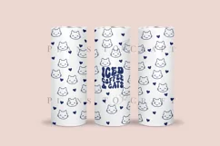 Iced Coffee and Cats skinny tumbler sublimation wrap with high resolution and transparant background are for 20oz and 30oz skinny tumbler