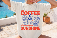 Iced Coffee Sunshine PNG, Summer Digital Design Product Image 2