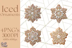 Gingerbread Clip Art PNG, Christmas Ornament Icons Clipart Product Image 1