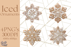 Gingerbread Clip Art PNG, Christmas Ornament Icons Clipart Product Image 1