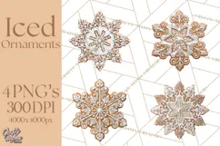 Gingerbread Clip Art PNG, Christmas Ornament Icons Clipart Product Image 1
