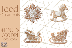 Gingerbread Clip Art PNG, Christmas Ornament Icons Clipart Product Image 1