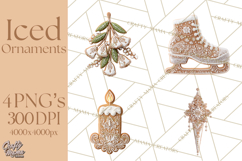 Gingerbread Clip Art PNG, Christmas Ornament Icons Clipart Product Image 1