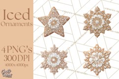 Gingerbread Clip Art PNG, Christmas Ornament Icons Clipart Product Image 1