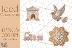Gingerbread Clip Art PNG, Christmas Ornament Icons Clipart Product Image 1