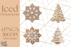 Gingerbread Clip Art PNG, Christmas Ornament Icons Clipart Product Image 1
