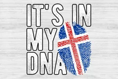 It's in my DNA Iceland Flag Fingerprint PNG Sublimation Product Image 1