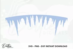 Winter Icicles Starbucks 24oz Acrylic Tumbler Cup SVG File Product Image 2