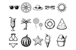 15 Icon Pack Bundle Summer Travel Product Image 1