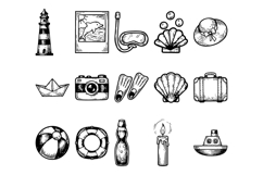 15 Icon Pack Bundle Summer Travel Product Image 1