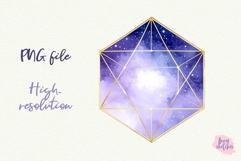 3 Icosahedron Sacred Geometry Clipart Celestial PNG Product Image 4