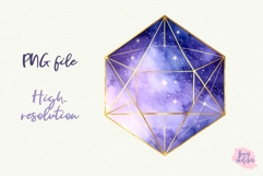 3 Icosahedron Sacred Geometry Clipart Celestial PNG Product Image 2
