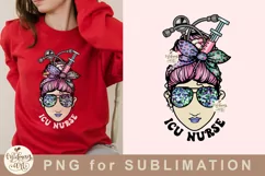 Icu Nurse PNG, nurse Sublimation Design Download Product Image 1