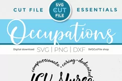 ICU Nurse SVG - create Critical Care nurse shirts and tote bags with your Cricut