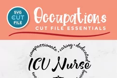 ICU Nurse SVG with heart - create intensive care unit nurse shirts and tote bags with your Cricut