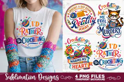 Crocheting Sublimation Faux yarn PNG 4 Designs Product Image 7