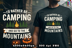 Id Rather Be Camping PNG Mountain Outdoor Adventure Design