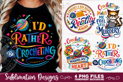 Crocheting Sublimation Faux yarn PNG 4 Designs Product Image 8