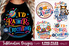 Crocheting Sublimation Faux yarn PNG 4 Designs Product Image 8