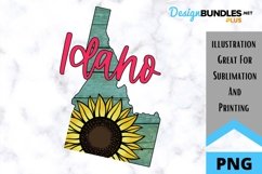 Sublimation Sunflower State - Idaho State - Sunflower Product Image 1