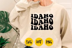 Idaho groovy svg, Idaho retro png, Idaho aesthetic wavy svg Product Image 4