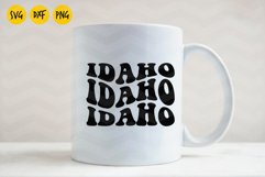 Idaho groovy svg, Idaho retro png, Idaho aesthetic wavy svg Product Image 2