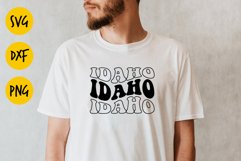 Idaho groovy svg, Idaho retro png, Idaho aesthetic wavy svg Product Image 3