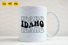 Idaho groovy svg, Idaho retro png, Idaho aesthetic wavy svg Product Image 2
