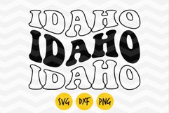 Idaho groovy svg, Idaho retro png, Idaho aesthetic wavy svg Product Image 4