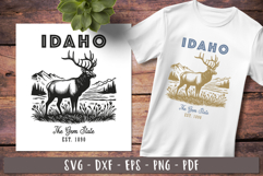 Idaho svg Vintage United states design