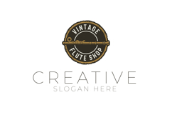 Vintage Flute Music Shop Logo Product Image 1