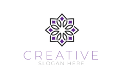 Elegant Floral Star Logo Product Image 1