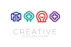 Set of Abstract Creative Logos Product Image 1