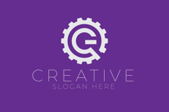 Gear and G Letter Logo Product Image 1