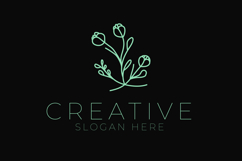 Minimalist Botanical Flower Logo Product Image 1