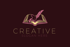 Old Book and Feather Logo Product Image 1