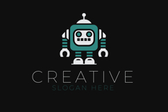 Cute Retro Robot Logo Product Image 1