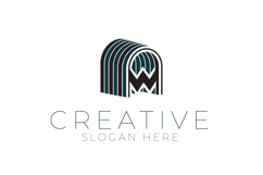 Abstract Archway Letter M Logo Product Image 1