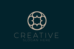 Elegant Geometric Floral Logo Product Image 1