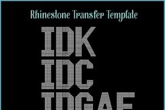 Sarcastic Funny Rhinestone SVG Template - I dont care Product Image 2