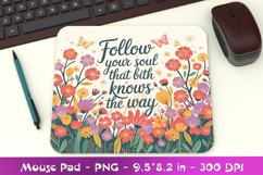 Follow your soul Inspiration Mousepad Sublimation PNG Product Image 1
