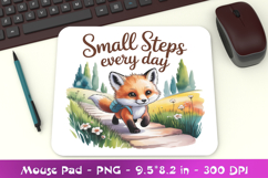 Small Step Every Day Inspiration Mousepad Sublimation PNG Product Image 1