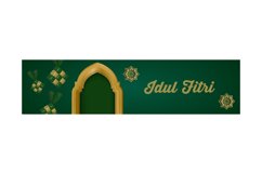 Idul fitri celebration banner design concept Product Image 1