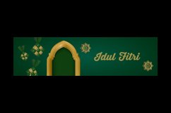 Idul fitri celebration banner design concept Product Image 2