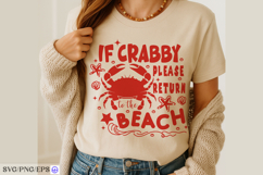 Crab Summer Graphic Beach Vibes Nautical SVG PNG Design Product Image 4