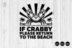 Crab Summer SVG, Funny Crabby Beach SVG Product Image 1