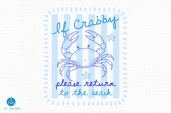 If Crabby Return to Beach PNG, Funny Summer Design Product Image 1