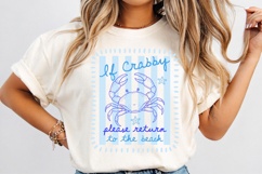 If Crabby Return to Beach PNG, Funny Summer Design Product Image 2