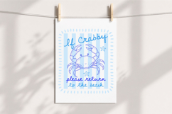 If Crabby Return to Beach PNG, Funny Summer Design Product Image 4